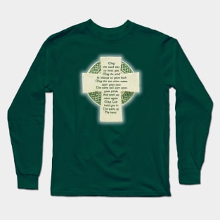 Irish Blessing - Palm of God's Hand - Green Long Sleeve T-Shirt